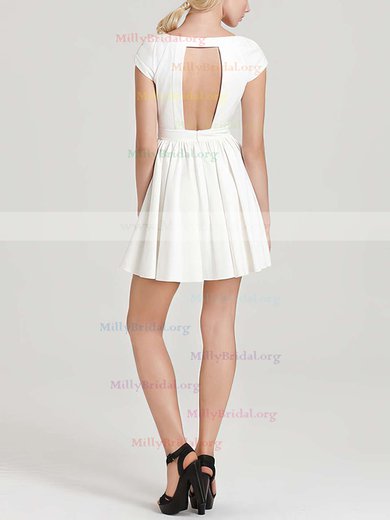 A-line Scoop Neck Chiffon Short/Mini Prom Dresses #Milly020101452