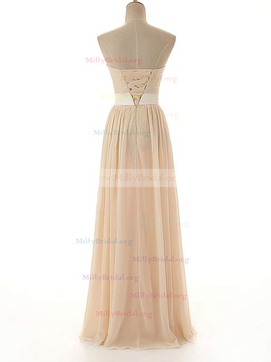 Sweetheart Chiffon Criss Cross Floor-length Elegant Bridesmaid Dress #Milly01012742
