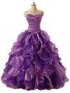 Ball Gown Sweetheart Organza Tiered Lace-up Gorgeous Quinceanera Dresses #Milly02072528