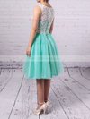 A-line Scoop Neck Lace Tulle Short/Mini Prom Dresses #Milly020102213