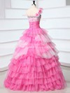 Ball Gown One Shoulder Tulle Tiered New Arrival Quinceanera Dresses #Milly02072534