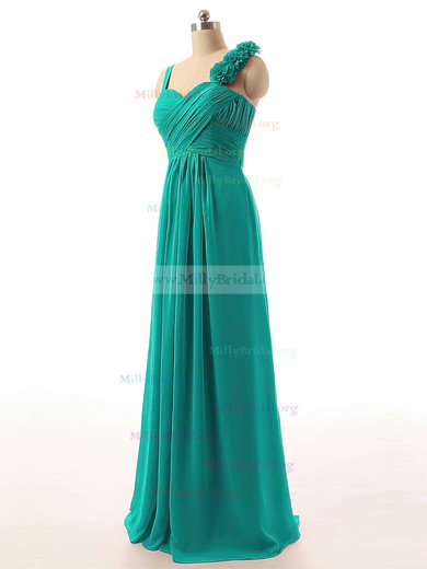 A-line Sweetheart Chiffon with Ruffles Wholesale Long Bridesmaid Dresses #Milly01012808