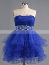 A-line Sweetheart Tulle Short/Mini Beading Homecoming Dresses #Milly02041947