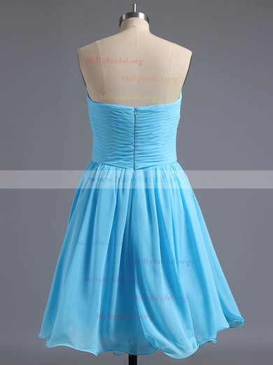 A-line Sweetheart Chiffon Short/Mini Crystal Detailing Homecoming Dresses #Milly02042295
