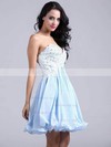 A-line Sweetheart Chiffon Short/Mini Appliques Lace Homecoming Dresses #Milly02051689