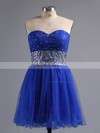 A-line Sweetheart Tulle Short/Mini Crystal Detailing Homecoming Dresses #Milly02111410