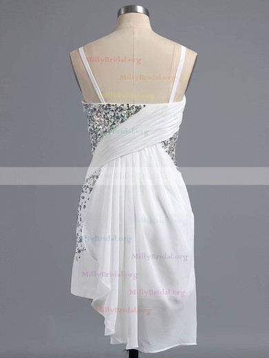 Fashion Sheath/Column Sweetheart Chiffon Crystal Detailing Short/Mini Homecoming Dresses #Milly020101438