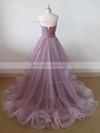 Princess Sweetheart Tulle Sweep Train Ruffles Prom Dresses #Milly020102507