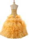 Ball Gown Strapless Organza Floor-length Beading Fabulous Prom Dresses #Milly020102692
