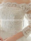 Amazing Ball Gown Off-the-shoulder Tulle Floor-length Appliques Lace 3/4 Sleeve Wedding Dresses #Milly00022667