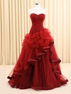 Princess Sweetheart Tulle Floor-length Cascading Ruffles Vintage Prom Dresses #Milly020102752