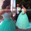 Ball Gown Sweetheart Tulle Sweep Train Beading Stunning Prom Dresses #Milly020103037