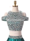 A-line Scoop Neck Satin Floor-length Crystal Detailing Prom Dresses #Milly020103343