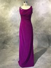 Sheath/Column Scoop Neck Jersey Floor-length Beading Prom Dresses #Milly020104121