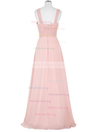 A-line Sweetheart Chiffon Floor-length with Pleats Bridesmaid Dresses #Milly01013395