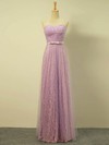 A-line Sweetheart Lace Tulle Floor-length with Sashes / Ribbons Bridesmaid Dresses #Milly01013422