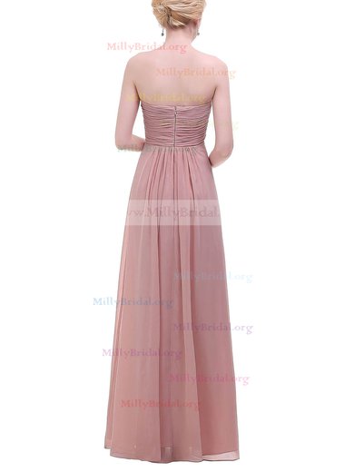 Empire Sweetheart Chiffon Floor-length with Ruffles Bridesmaid Dresses #Milly01013451