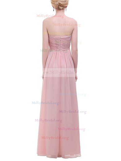 Empire Sweetheart Chiffon Floor-length with Ruffles Bridesmaid Dresses #Milly01013455