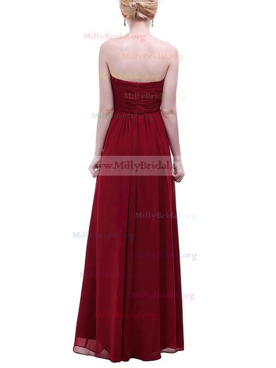 Empire Sweetheart Chiffon Floor-length with Ruffles Bridesmaid Dresses #Milly01013456
