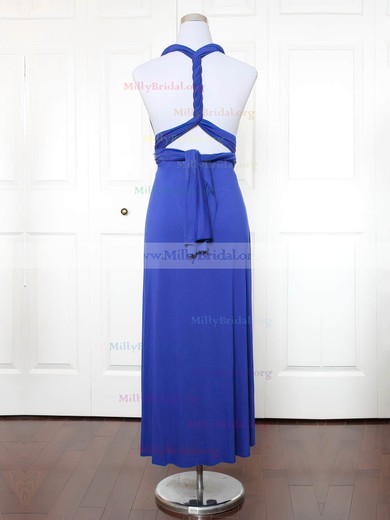A-line V-neck Jersey Ankle-length with Ruffles Bridesmaid Dresses #Milly01013137