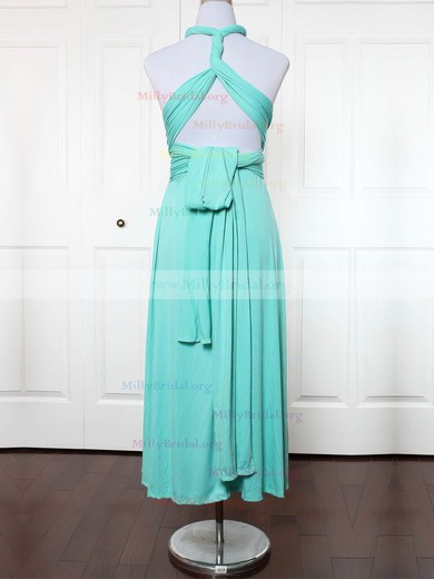 A-line V-neck Jersey Ankle-length with Ruffles Bridesmaid Dresses #Milly01013156