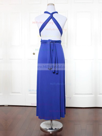 A-line V-neck Jersey Ankle-length with Ruffles Bridesmaid Dresses #Milly01013167
