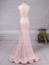 Trumpet/Mermaid Halter Jersey Sweep Train Prom Dresses #Milly020104609