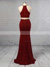 Sheath/Column Scoop Neck Jersey Floor-length Prom Dresses #Milly020105174