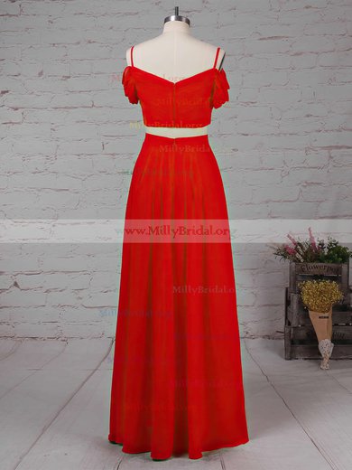 A-line Off-the-shoulder Silk-like Satin Floor-length Split Front Prom Dresses #Milly020105268