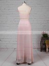 Sheath/Column V-neck Chiffon Floor-length Split Front Prom Dresses #Milly020105326