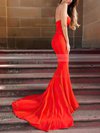 Trumpet/Mermaid Sweetheart Silk-like Satin Sweep Train Sashes / Ribbons Prom Dresses #Milly020105479