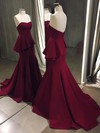 Trumpet/Mermaid Strapless Satin Sweep Train Sashes / Ribbons Prom Dresses #Milly020105526
