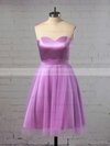 A-line Sweetheart Satin Short/Mini Ruffles Prom Dresses #Milly020105931