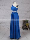 Empire One Shoulder Chiffon Floor-length Beading Prom Dresses #Milly020105040
