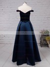 Princess Off-the-shoulder Satin Velvet Floor-length Pockets Prom Dresses #Milly020105101