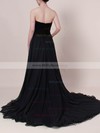 Ball Gown V-neck Organza Velvet Sweep Train Prom Dresses #Milly020105825