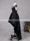 A-line V-neck Satin Asymmetrical Prom Dresses #Milly020105866