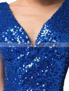 Trumpet/Mermaid V-neck Sequined Sweep Train Prom Dresses #Milly020106192