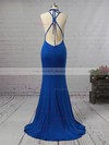 Trumpet/Mermaid V-neck Jersey Sweep Train Prom Dresses #Milly020106227