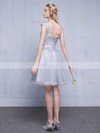 A-line Scoop Neck Tulle Short/Mini Appliques Lace Pretty Bridesmaid Dresses #Milly010020102753