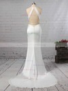 Trumpet/Mermaid Scoop Neck Chiffon Sweep Train Sashes / Ribbons Wedding Dresses #Milly00023145