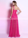 Trendy Fuchsia Chiffon Ruffles Sheath/Column One Shoulder Prom Dresses #02014308