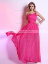 Trendy Fuchsia Chiffon Ruffles Sheath/Column One Shoulder Prom Dresses #02014308
