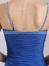 Wholesale Sequins and Pleats Scoop Neck Sheath/Column Royal Blue Chiffon Prom Dress #02042235