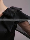 3/4 Sleeve Best Sheath/Column Black Satin Tulle One Shoulder Prom Dress #02023219