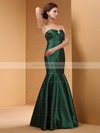 Trumpet/Mermaid Dark Green Taffeta Sweetheart Elegant Ruffles Crystal Brooch Prom Dress #02014416