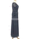 3/4 Sleeve V-neck Lace Chiffon Floor-length Gorgeous Mother of the Bride Dress #01021558