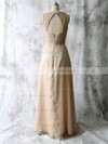 Inexpensive Champagne V-neck Chiffon Lace Floor-length Mother of the Bride Dress #01021589