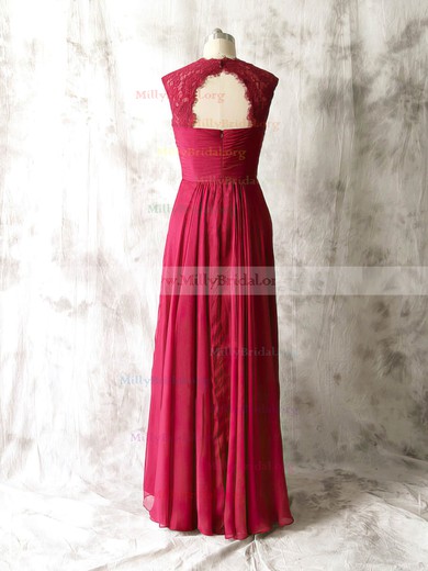 Chiffon Lace with Ruffles A-line Floor-length Affordable Mother of the Bride Dress #01021604