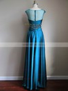 Designer Scoop Neck Cap Straps Tulle Silk-like Satin Beading Royal Blue Mother of the Bride Dresses #01021607